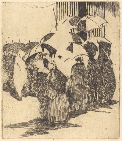 Rij voor de slagerij (Queue devant la boucherie) door Édouard Manet