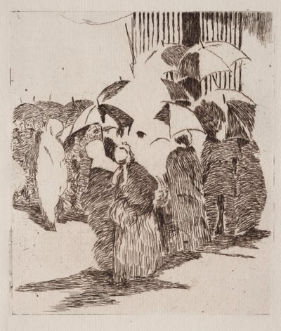 Rij voor de slagerij door Édouard Manet