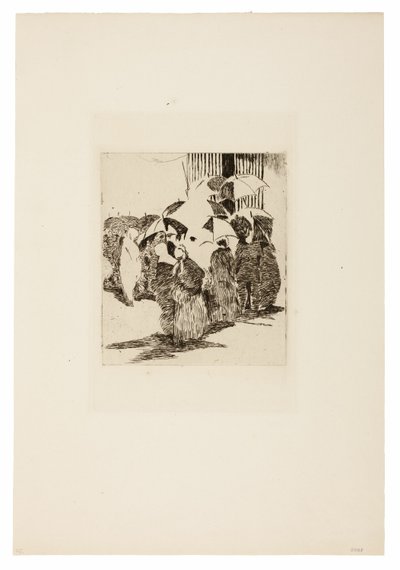Rij voor de slagerij door Édouard Manet