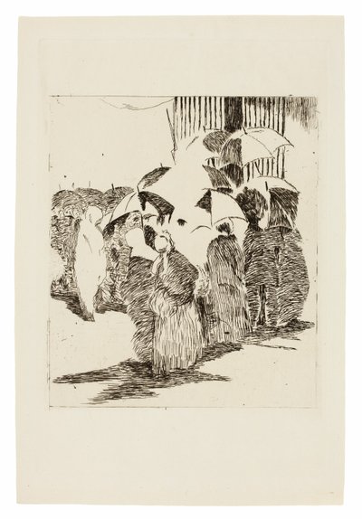 Rij voor de slagerij door Édouard Manet
