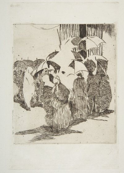 Rij voor de slagerij door Édouard Manet