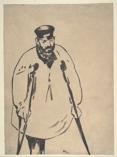 Manet - Een man op krukken, 1878 door Édouard Manet