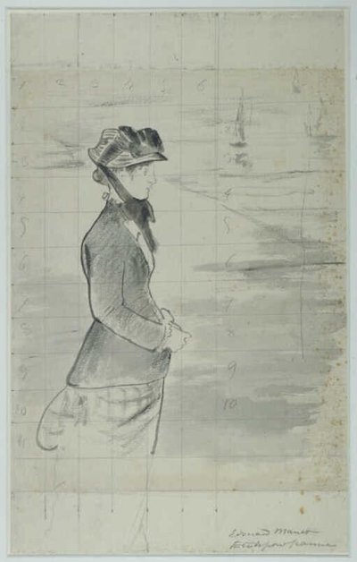Manet - Annabel Lee bij de zee, circa 1881 door Édouard Manet