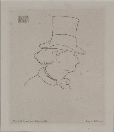 Portret van Baudelaire door Édouard Manet