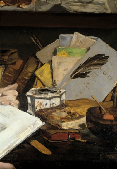 Portret van Emile Zola (detail) door Édouard Manet