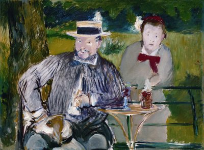 Portret van Ernest Hoschede en zijn Dochter Martha, c.1876 door Édouard Manet