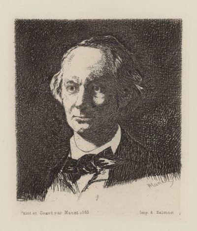 Portret van de Dichter Charles Baudelaire door Édouard Manet