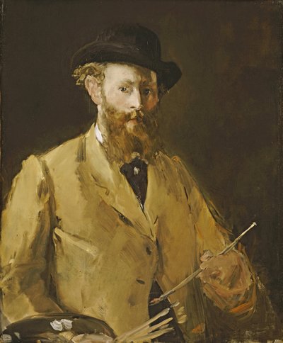 Zelfportret met een palet door Édouard Manet