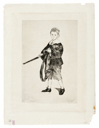 De jongen met het zwaard, naar links gekeerd III door Édouard Manet