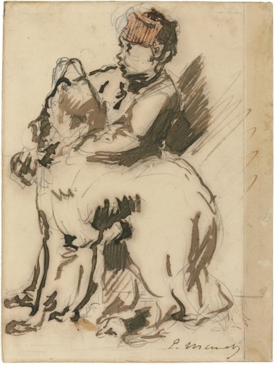 Het kind en de hond door Édouard Manet