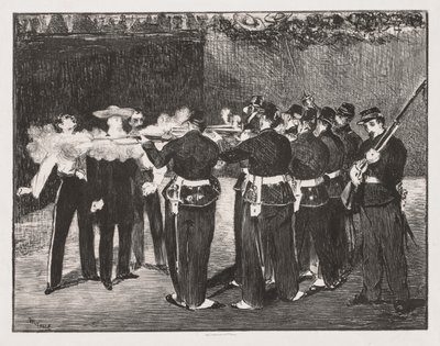 De executie van keizer Maximiliaan door Édouard Manet
