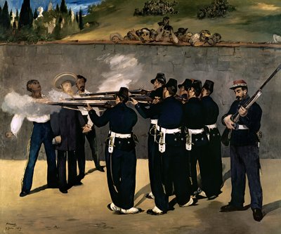 De executie van keizer Maximiliaan, 1867-8 door Édouard Manet