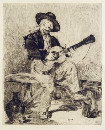 De Gitarist door Édouard Manet