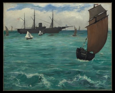 De „Kearsarge” bij Boulogne door Édouard Manet