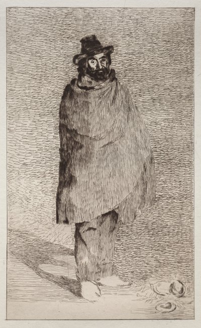 De filosoof (ets en drogenaald) door Édouard Manet