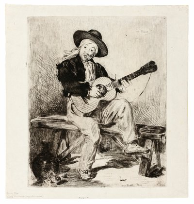 De Spaanse zanger door Édouard Manet