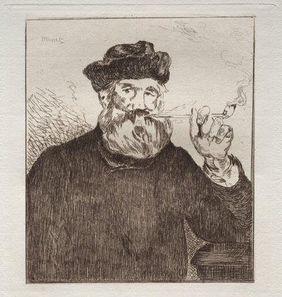 De roker (ets) door Édouard Manet