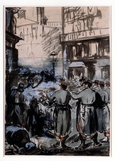 De barricade door Édouard Manet