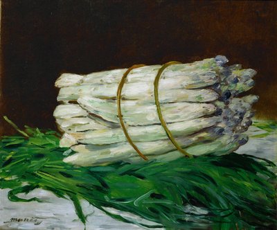 Een bos asperges (olieverf op doek) door Edouard Manet