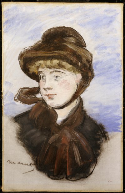Jong meisje met een bruine hoed, 1882 door Édouard Manet