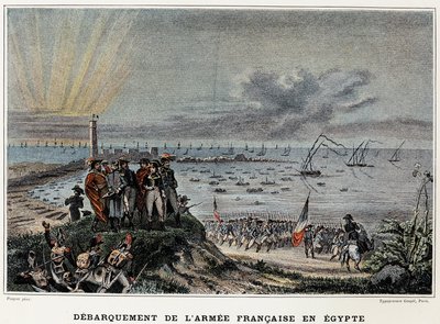 Landing van het Franse leger in Egypte - in 