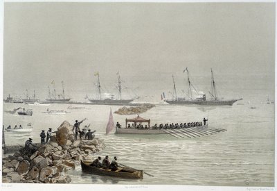 Aankomst van de vorsten in Suez in 