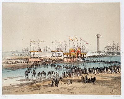 Inhuldiging van het Suezkanaal in Port-Said (Port Said) - in 