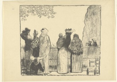 Bezoekers in de Tuilerieën in Parijs door Edouard Vuillard