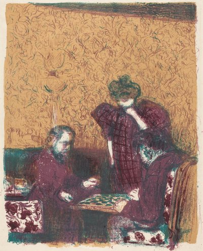 Das Damespiel door Edouard Vuillard