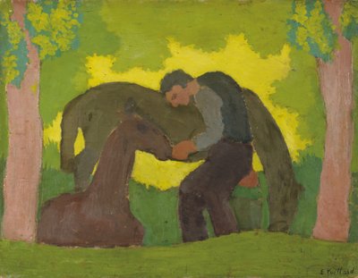 Man met twee paarden, 1890 door Edouard Vuillard
