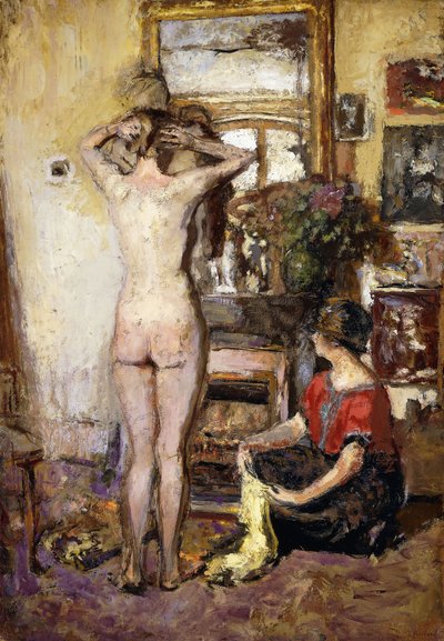 Naakt in een interieur, 1923 door Edouard Vuillard