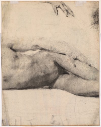Liggende mannelijke naakt (verso) door Edouard Vuillard