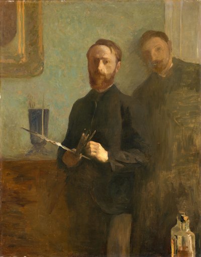 Zelfportret met Waroquy, 1889 door Edouard Vuillard