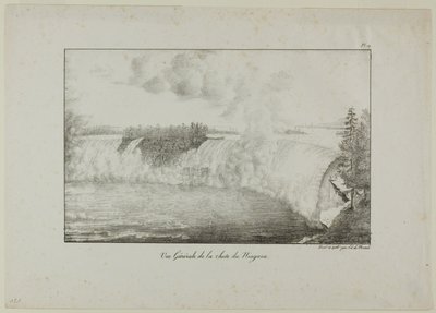 Uitzicht op de Niagara watervallen door Edouard de Montule