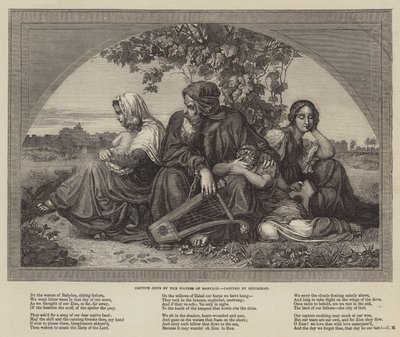 Gevangen Joden bij de wateren van Babylon door Eduard Bendemann