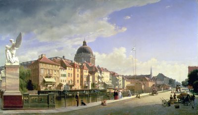 Schlossfreiheit vanaf de Schlossbrücke, Berlijn door Eduard Gärtner