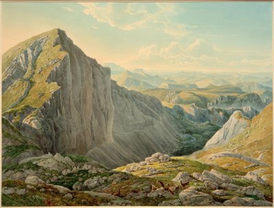 De Grote Höllstein met Uitzicht op Mariazell door Eduard Gurk