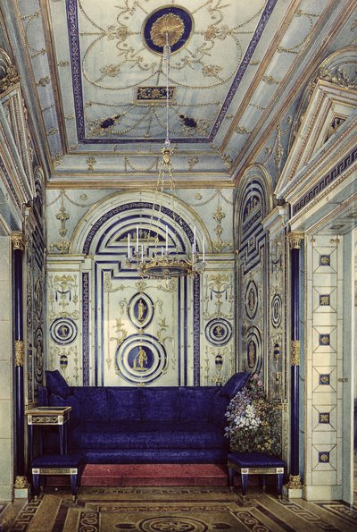 De Blauwe Studie in het Grote Paleis in Tsarkoye Selo, voor 1840 door Eduard Hau