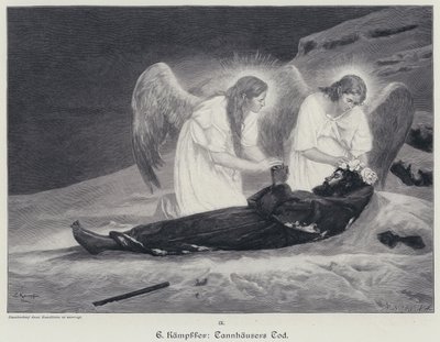 De dood van Tannhauser door Eduard Kaempffer