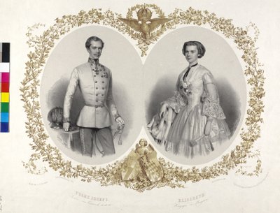 Franz Joseph I Keizer van Oostenrijk - Elisabeth, hertogin in Beieren door Eduard Kaiser