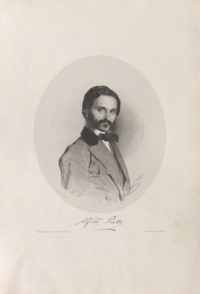 Portret van de cellist en componist Alfredo Piatti, 1822-1901, 1858 door Eduard Kaiser