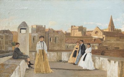 Het terras door Eduardo Dalbono