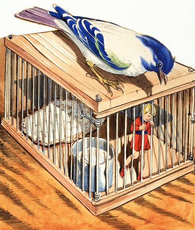 Klein Duimpje in een Vogelkooi door Eduardo Teixeira Coelho