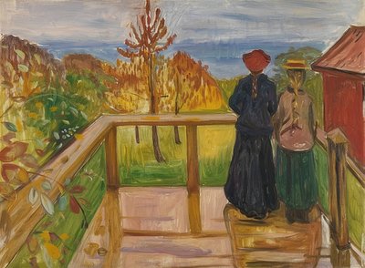 Op de veranda door Edvard Munch