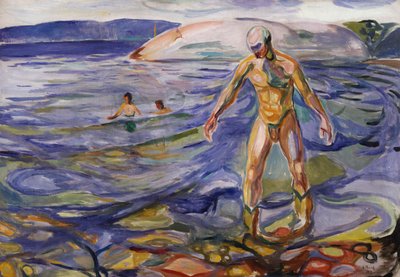 Badende man door Edvard Munch