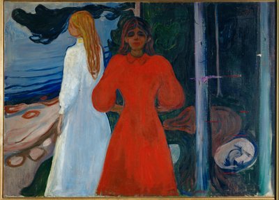 Rood en wit (olieverf op doek) door Edvard Munch