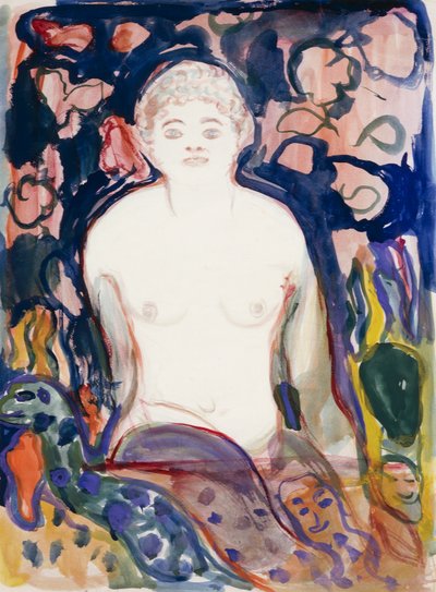 Zittend model door Edvard Munch
