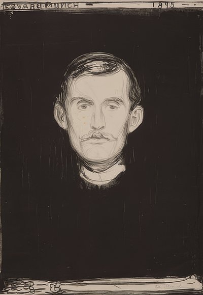 Zelfportret door Edvard Munch