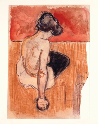 Zittend model door Edvard Munch