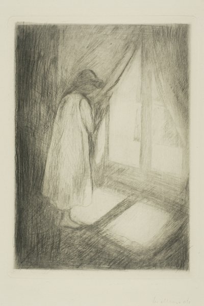 Het meisje bij het raam door Edvard Munch